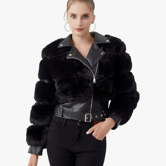 Jackets & Blazers - Women's Black Faux Fur Jacket